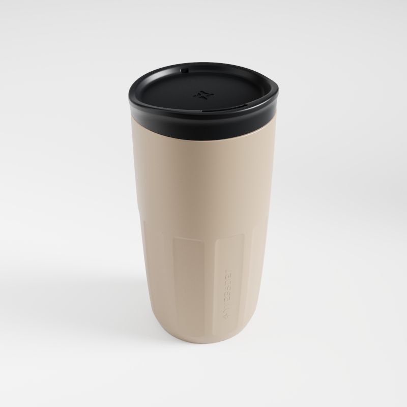 Kubek wielorazowy, Wessper B3 FIKA, do kawy, herbaty, na wynos, 400ml, beżowy, 1szt.