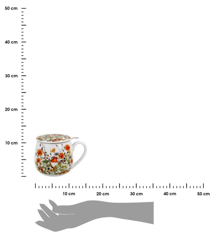Kubek Wild Birds DUO porcelanowy z zaparzaczem 430 ml 1 szt.