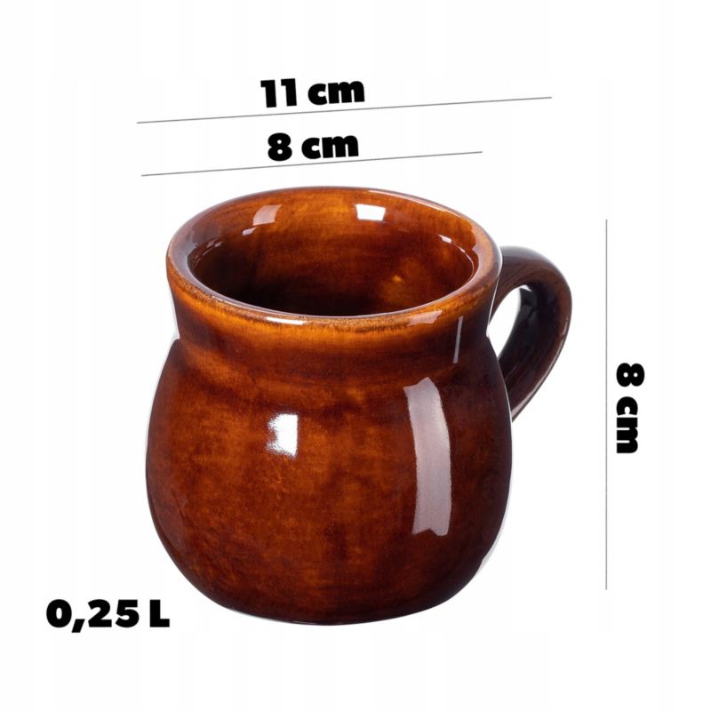 Kubki KADAX Do Grzańca Wina Kubek 250ml Brązowy 4szt