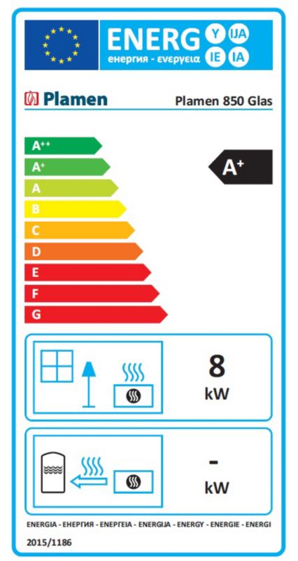 Kuchnia na drewno Plamen GLAS 850 KREM LEWA 8 kW 1 szt.