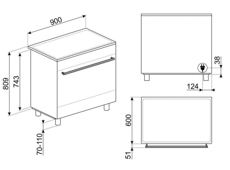 Kuchnia z płytą indukcyjną SMEG C9IMX2 1szt.