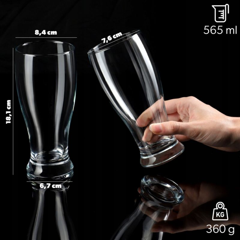 Kufle Do Piwa KADAX Szklanki 565ml 6szt