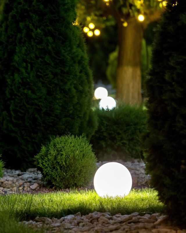 Kula ogrodowa LED Jocoy 36 cm Złamana biel 1 szt.