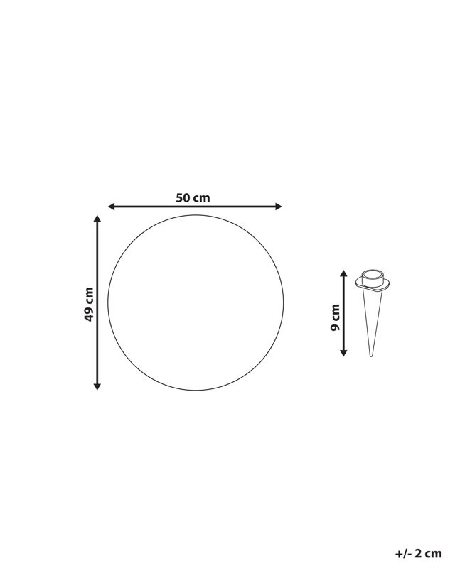 Kula ogrodowa LED Jocoy 50 cm Biały 1 szt.