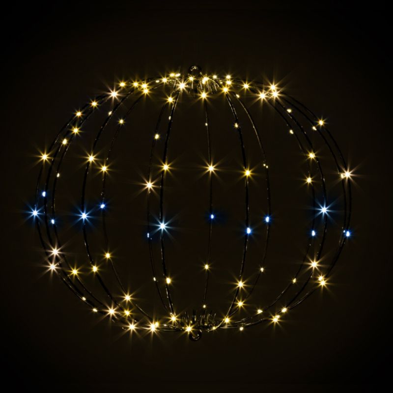 Kula świąteczna do ogrodu Springos 160 LED bombka ciepły biały + biały flash 1szt.