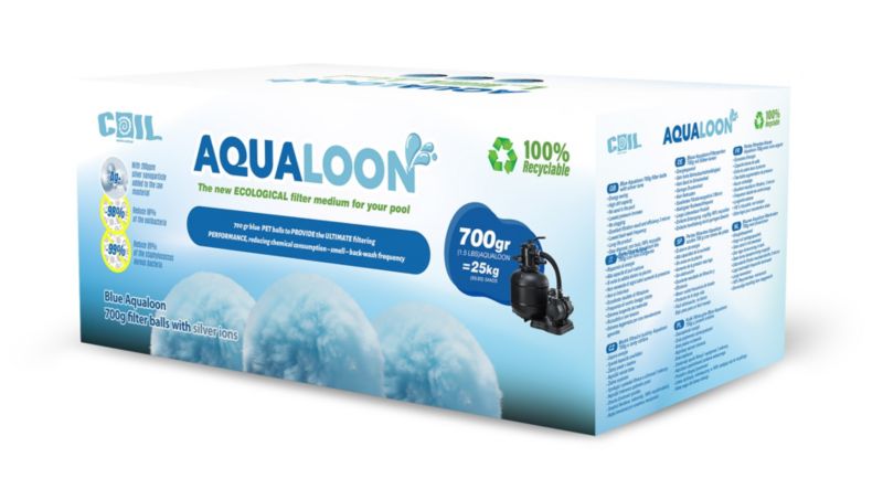 Kulki filtracyjne COIL do basenu pomp piaskowych 700g niebieskie AQUALOON 1 szt.