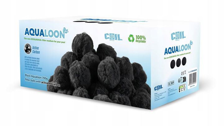 Kulki filtracyjne do basenu pomp piaskowych Coil 700g Aqualoon aktywny węgiel 1szt