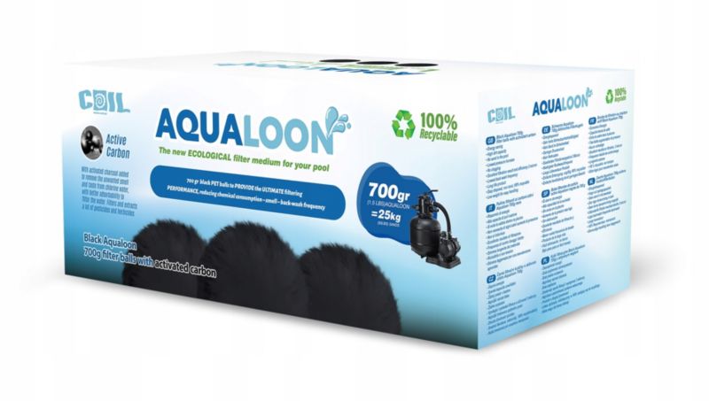 Kulki filtracyjne do basenu pomp piaskowych Coil 700g Aqualoon aktywny węgiel 1szt