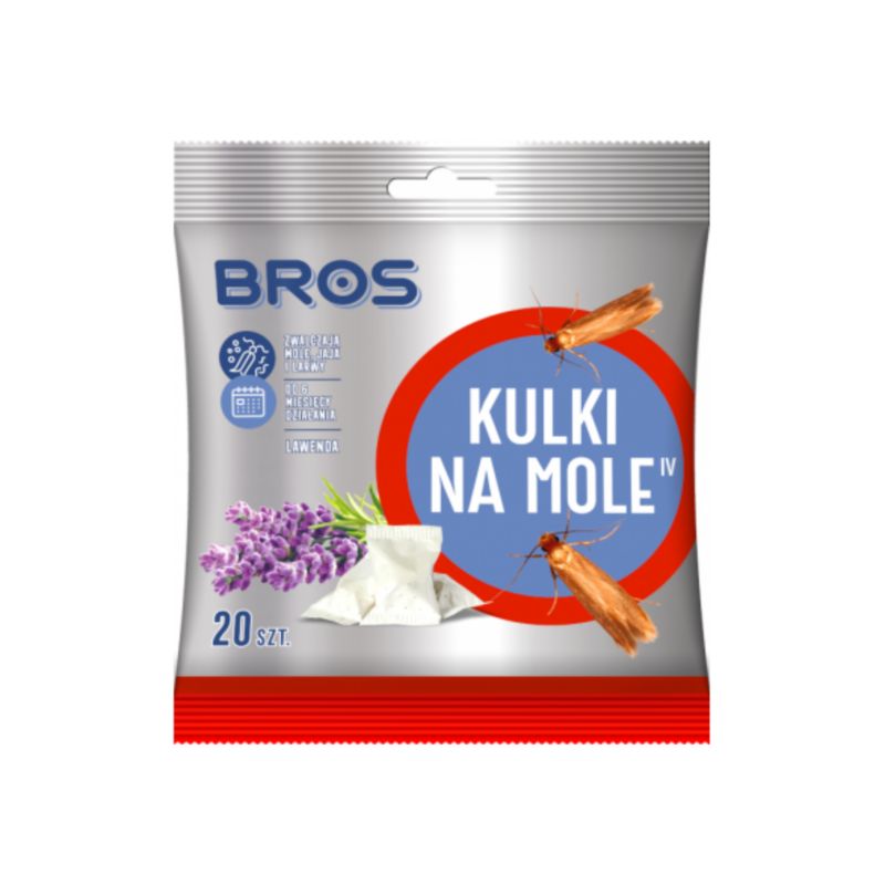 Kulki na mole BROS Lawenda na larwy i jaja 1 szt.