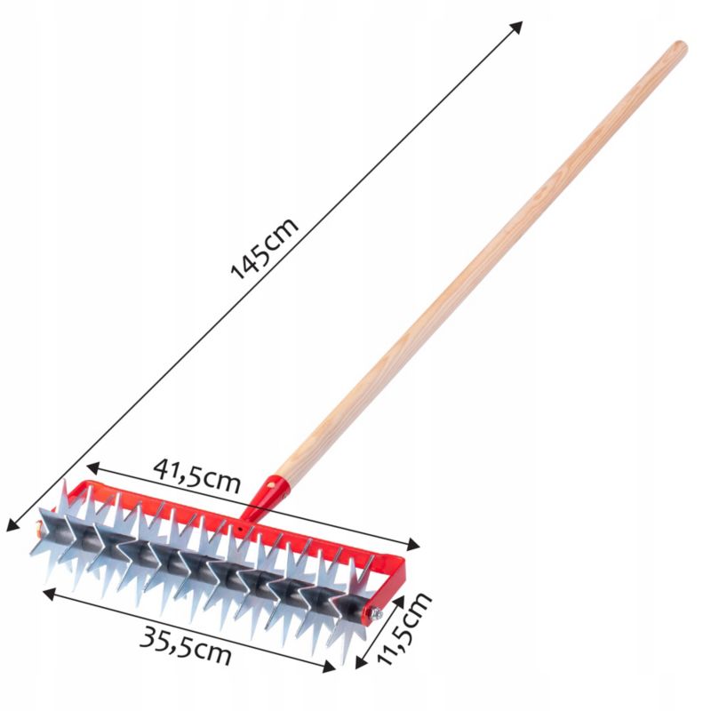 Kultywator KADAX Ręczny Spulchniacz Do Gleby Ogrodowy Aerator 145cm Obrotowy 1szt.