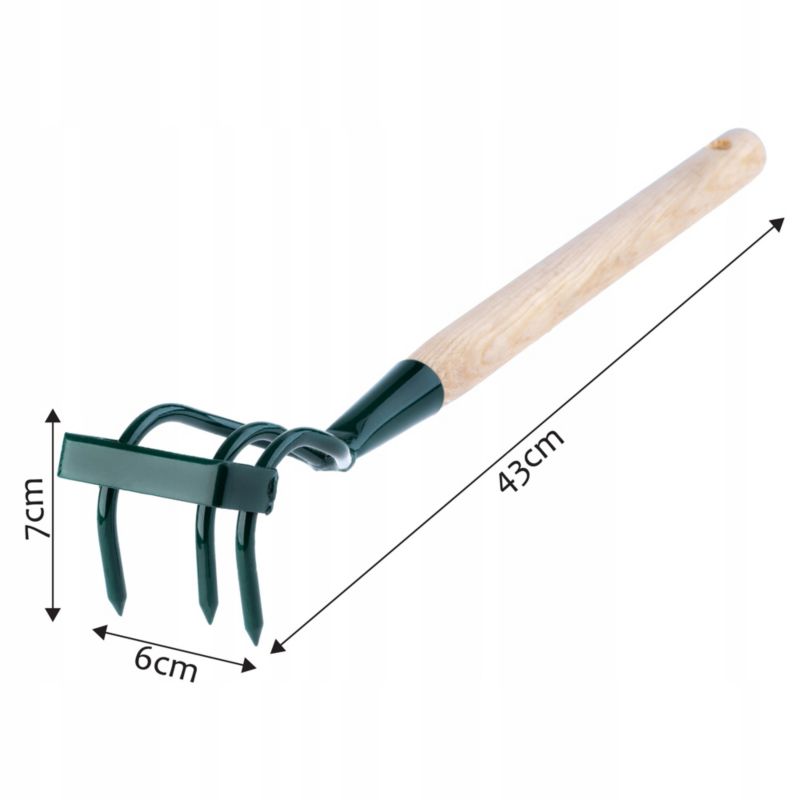 Kultywator KADAX Spulchniacz Gleby Ręczny Ogrodowy 30cm 1szt.