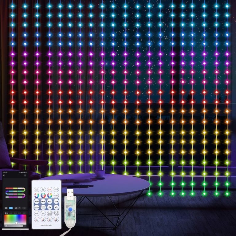 Kurtyna Ecolight Wizard Kulka 2X2M Rgb Oświetlenie Dekoracyjne 400Led 1 Szt
