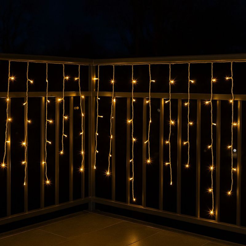 Kurtyna Świetlna Feeric Ciepła Biel PVC 600 LED 10 m 1 szt.