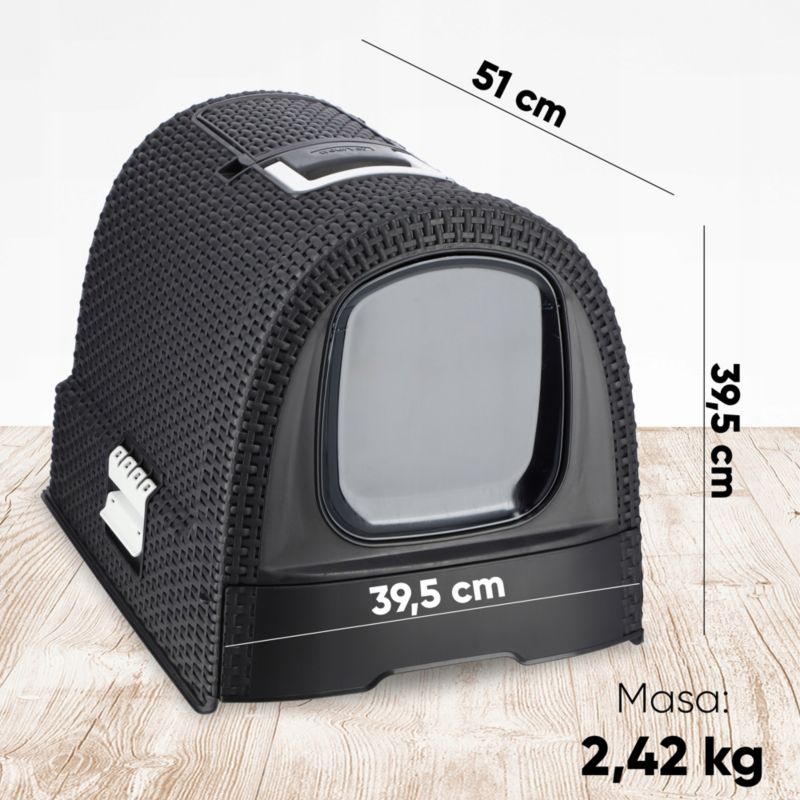 Kuweta dla kota Curver Pet Life + łopatka, grafit