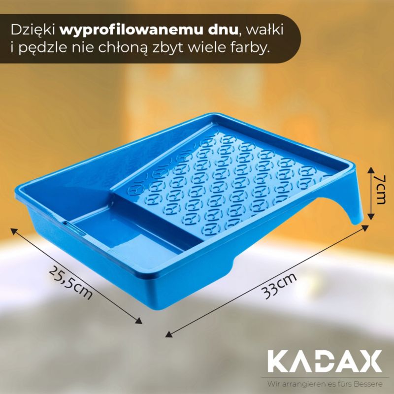 Kuweta malarska KADAX Duża Do Wałka Farby Zestaw x 12szt