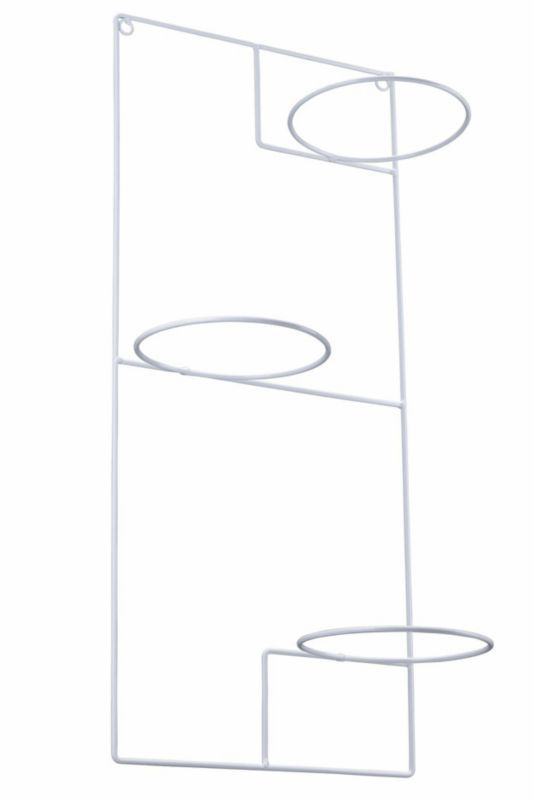 Kwietnik ścienny wiszący potrójny Dąstal biały metalowy 71x31x17 cm 1 szt.