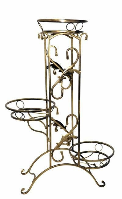 Kwietnik Dąstal Metalowy Złoty 65x28x90 cm 1 szt.