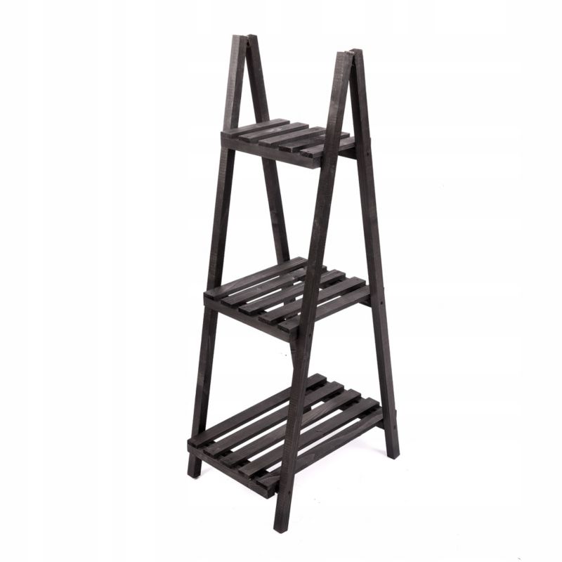 Kwietnik drewniany Eco Deco 114 cm wysokość 3 półki brązowy impregnowany 1 szt.
