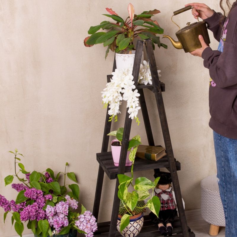 Kwietnik drewniany Eco Deco 114 cm wysokość 3 półki brązowy impregnowany 1 szt.
