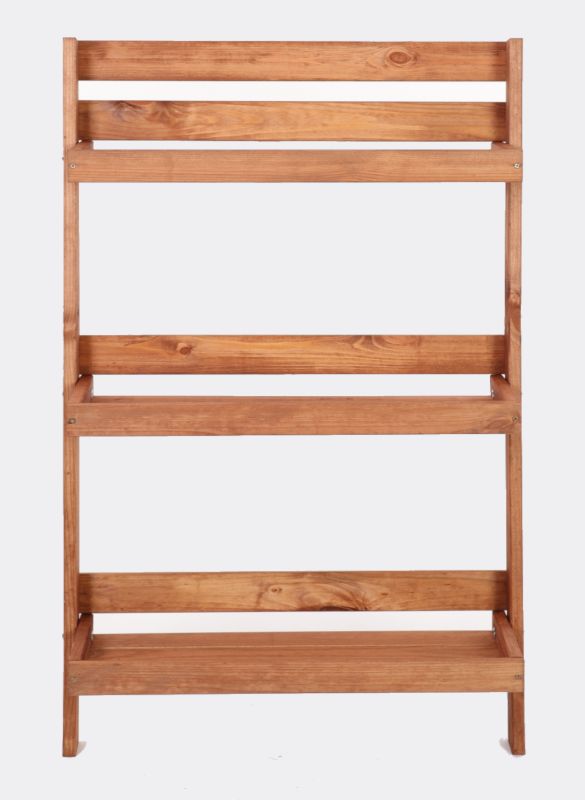 Kwietnik drewniany MODO24 3-poziomowy opierany o ścianę 115x77x23 cm impregnowany brązowy eko 1 szt.