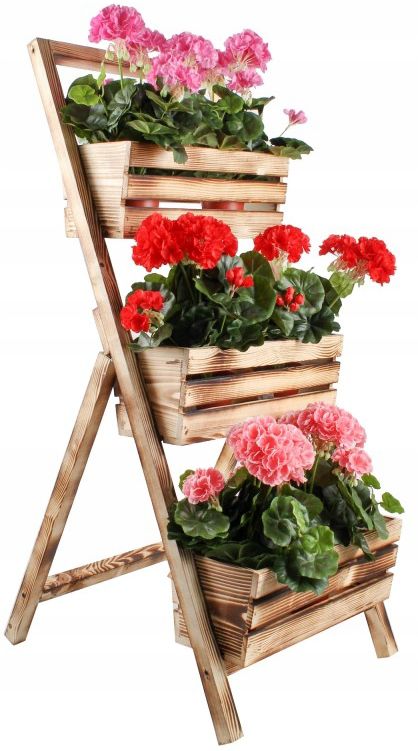 Kwietnik ogrodowy KOTARBAU drewniany z wkładem opalany 105 cm 1 szt.