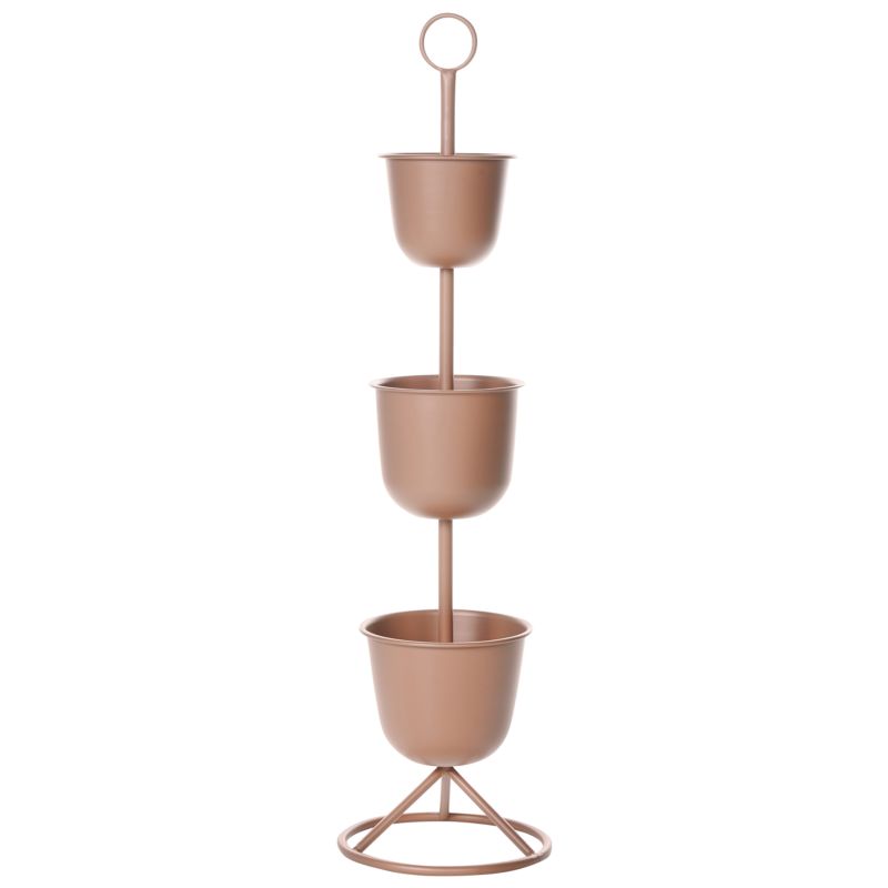 Kwietnik Renge 28 cm Metal Brązowy 1 szt.