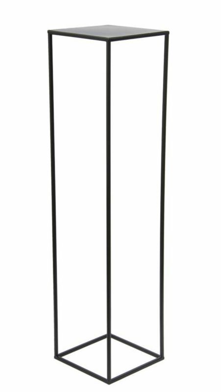 Kwietnik stojący Ashen HowHomely Metalowy Czarny 24x100 cm 1 szt.