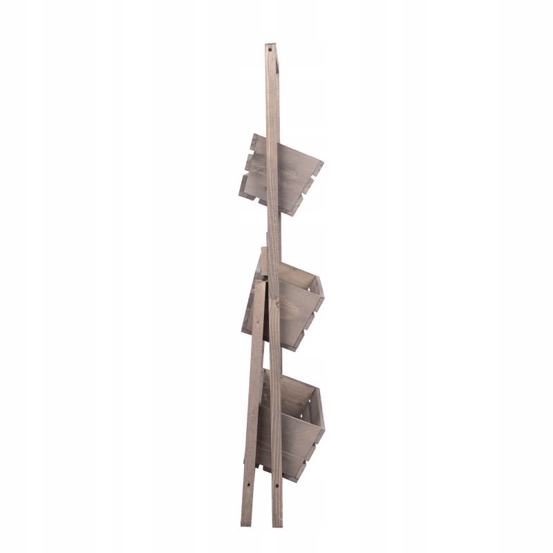 Kwietnik stojący Eco Deco 110 cm drewniany szary 3 rzędy 1 szt.