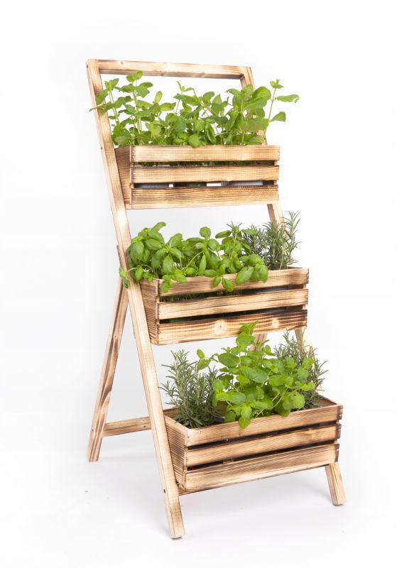 Kwietnik stojący Eco Deco 110 cm wysokość opalany kaskadowy 3 rzędy 1 szt.