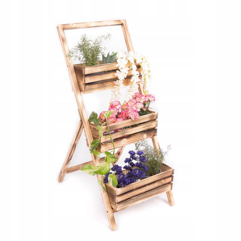 Kwietnik stojący Eco Deco 110 cm wysokość opalany kaskadowy 3 rzędy 1 szt.