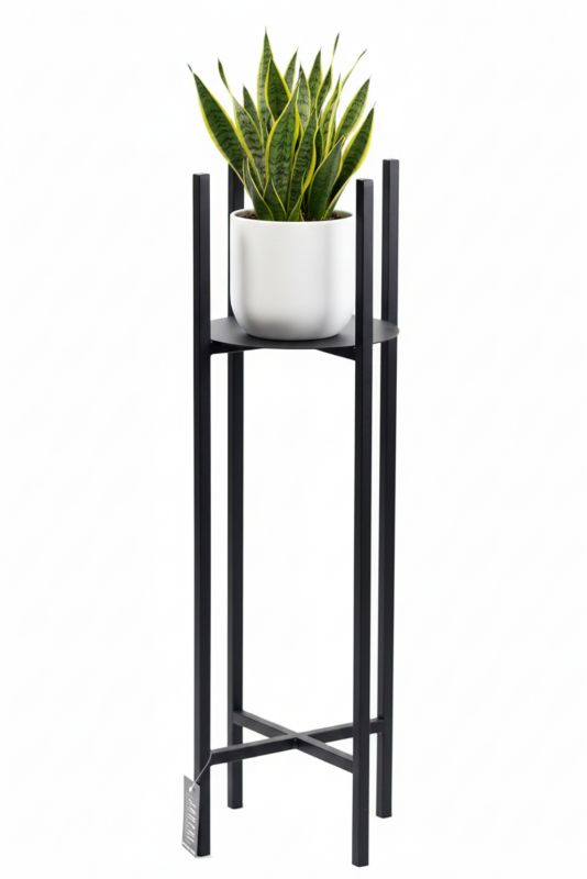 Kwietnik stojący JAKPOL Portis Loft 80cm metalowy czarny 1 szt.