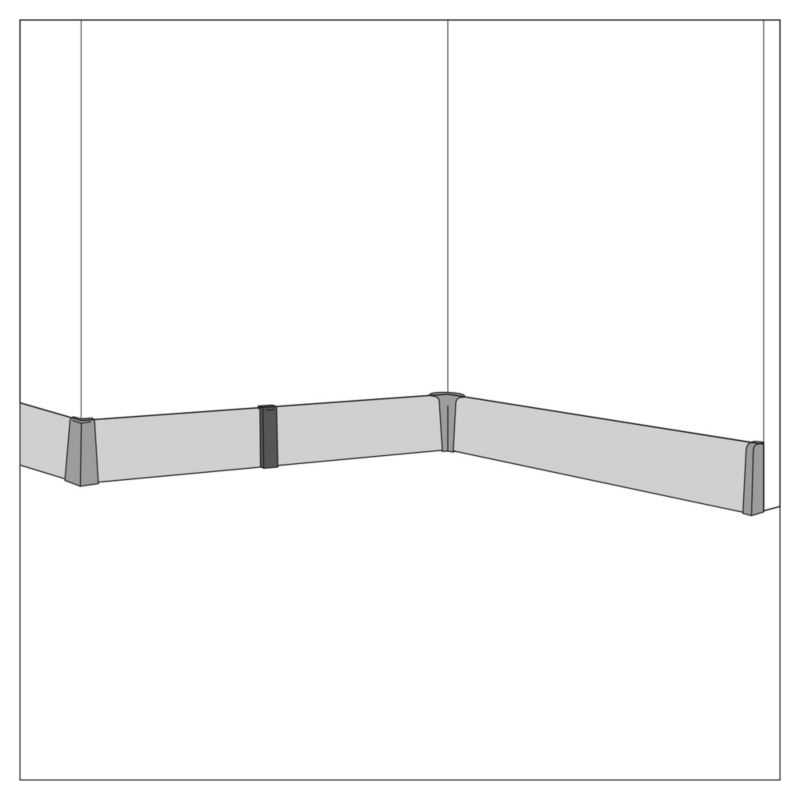 Łącznik do listwy GoodHome Core PCV 75 mm decor 605 2 szt.
