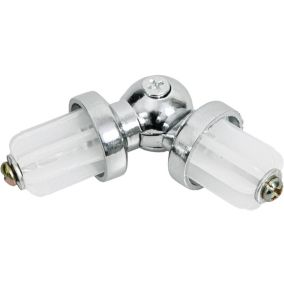 Łącznik kątowy karnisza 19 mm chrom