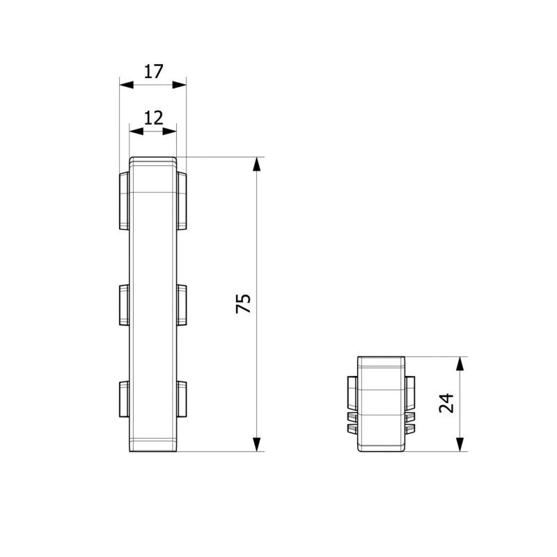 Łącznik PCV GoodHome Core 845 2 szt