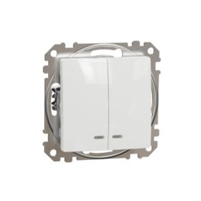 Łącznik podwójny podświetlany Schneider Electric Sedna Design&Elements biały
