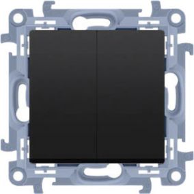 Łącznik podwójny z podświetleniem Kontakt-Simon S10 czarny
