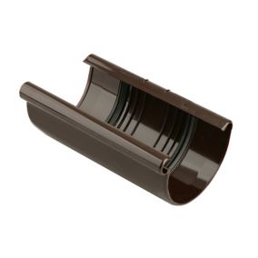 Łącznik prosty do rynny Marley średnica 12,5 cm brązowy