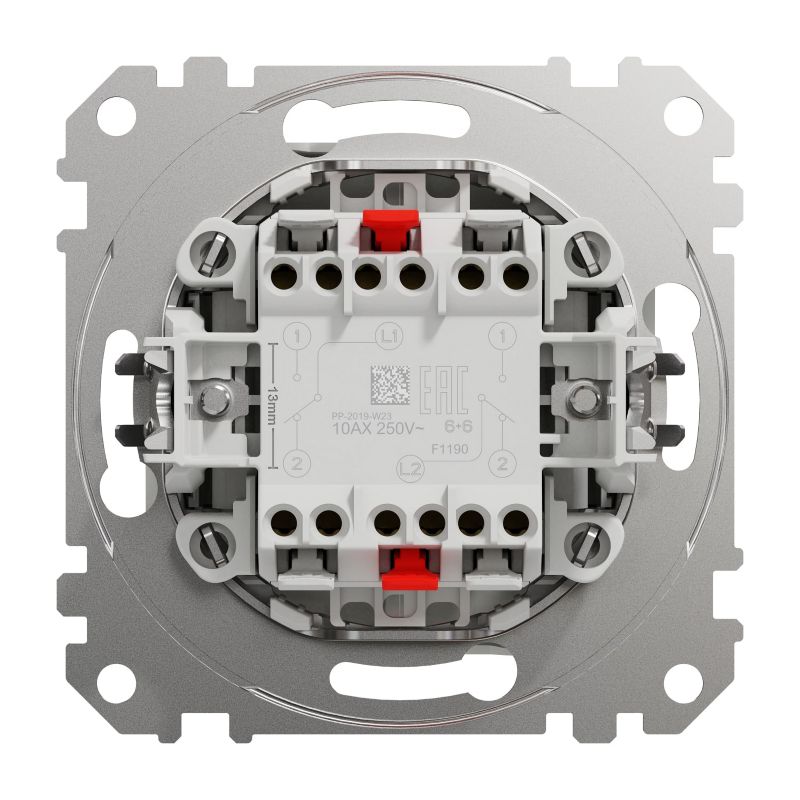 Łącznik schodowy podwójny Schneider Electric Sedna Design&Elements biały