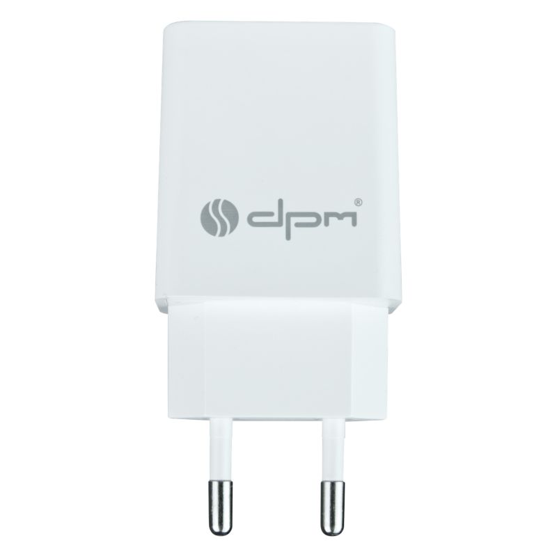 Ładowarka sieciowa DPM Solid 2 x USB 2,4 A biała