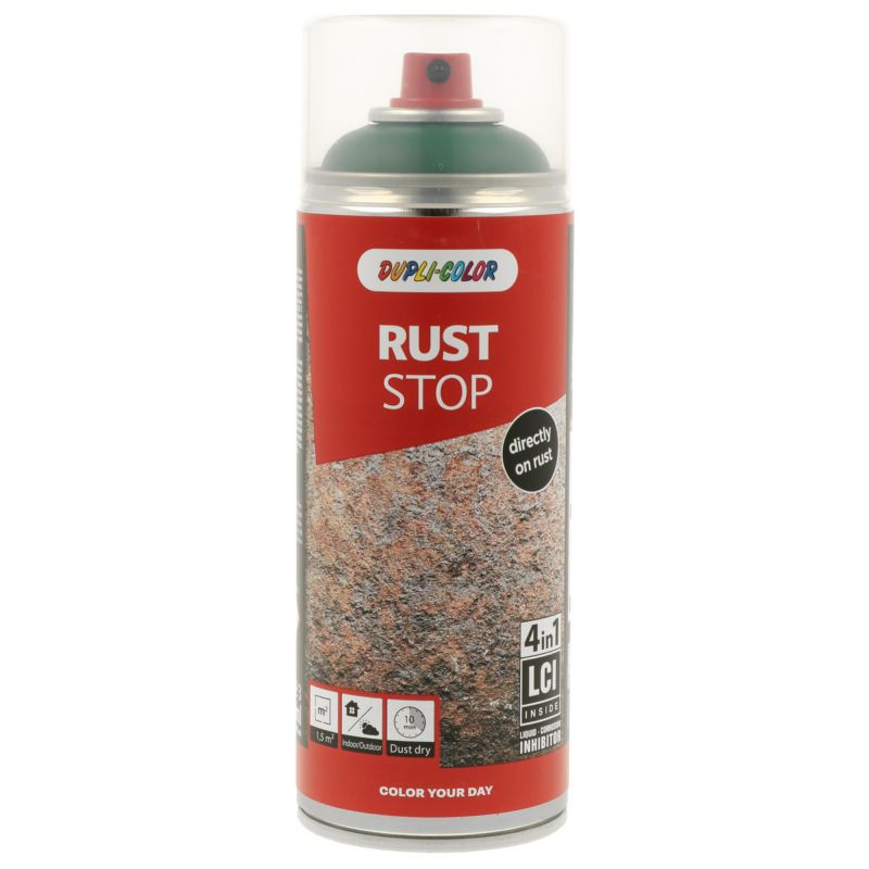 Lakier antykorozyjny Dupli Color Rust Stop RAL 6005 zielony 0,4 l