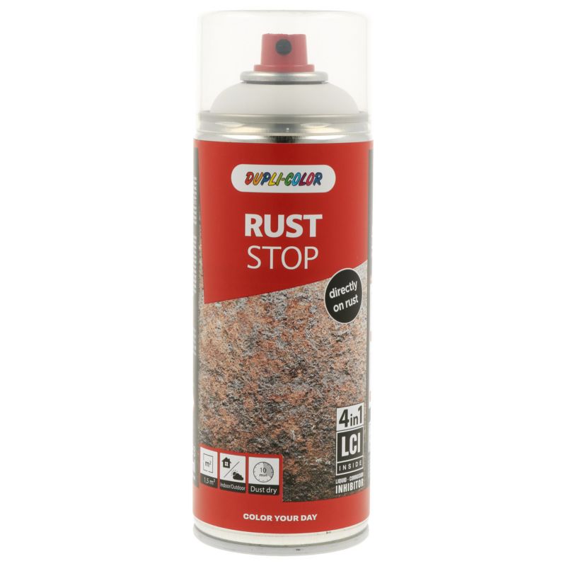 Lakier antykorozyjny Dupli Color Rust Stop RAL 9010 biały 0,4 l