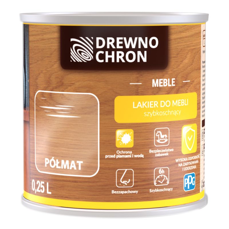 Lakier do mebli Drewnochron półmat 0,25 l