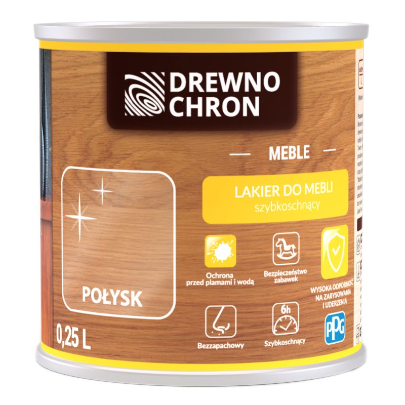 Lakier do mebli Drewnochron połysk 0,25 l