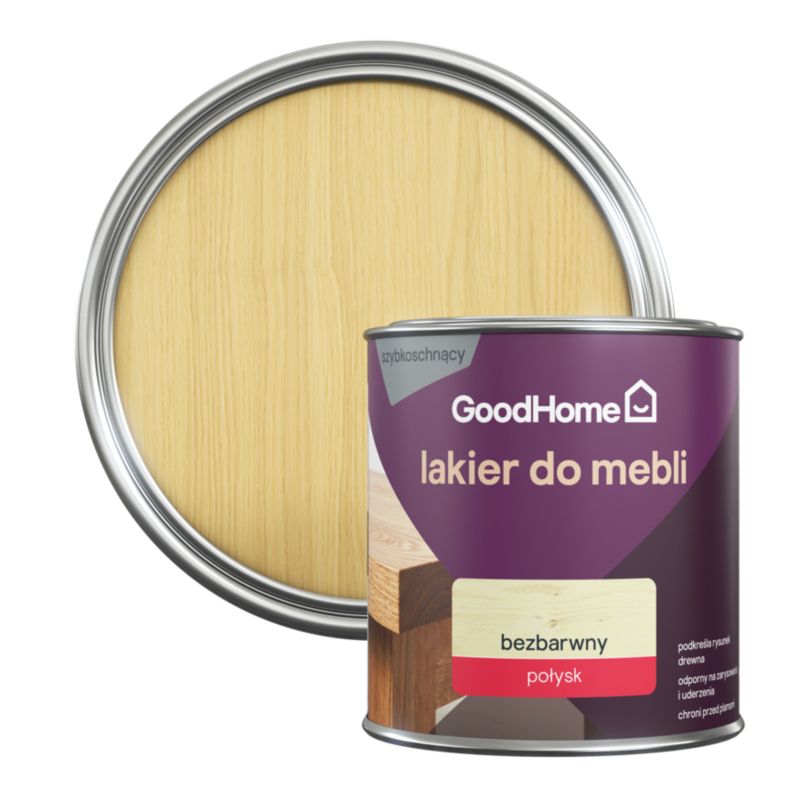 Lakier do mebli GoodHome bezbarwny połysk 0,25 l