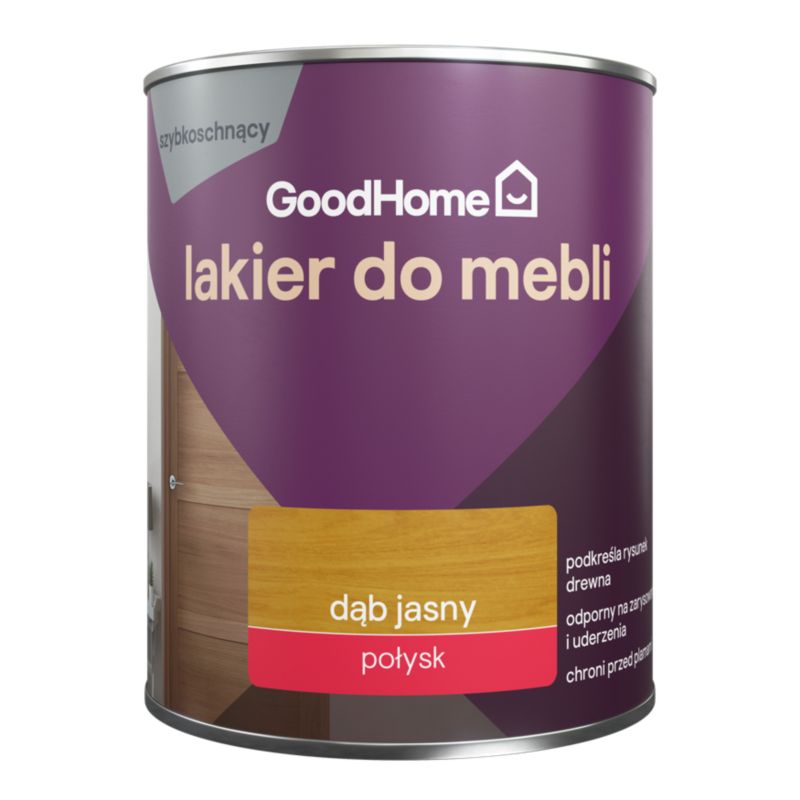 Lakier do mebli GoodHome dąb jasny połysk 0,75 l