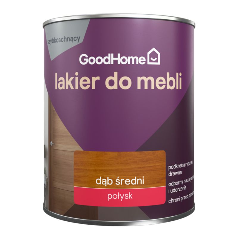 Lakier do mebli GoodHome dąb średni połysk 0,75 l