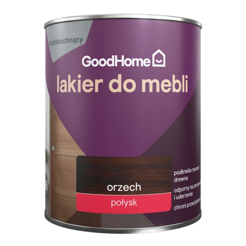 Lakier do mebli GoodHome orzech połysk 0,75 l