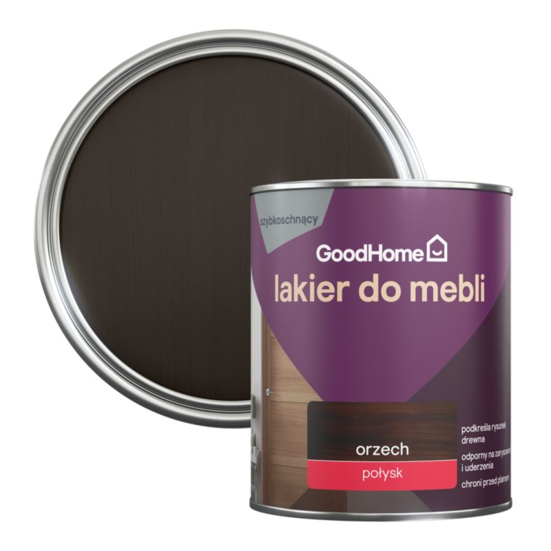 Lakier do mebli GoodHome orzech połysk 0,75 l