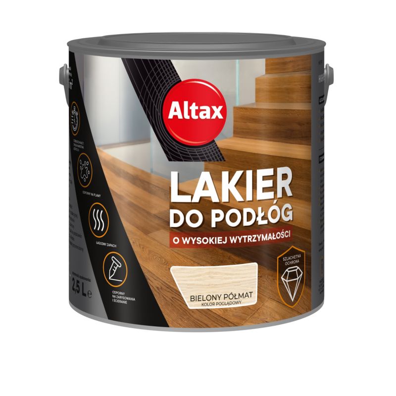 Lakier do podłóg Altax Twardy Jak Diament bielony 2,5 l