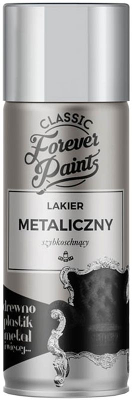 Lakier metaliczny szybkoschnący Forever Paints 400 ml srebrny